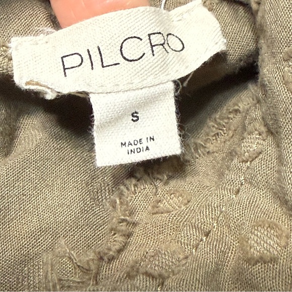 Anthropologie Long Sleeve Mock Neck Swing Mini Dress Oversized In Olive Size S - Picture 10 of 16